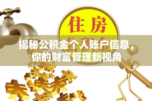梅河口揭秘公积金个人账户信息，你的财富管理新视角